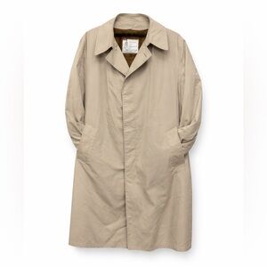 London Fog Men’s 46 Long Trench Coat Faux Fur Lined Vintage